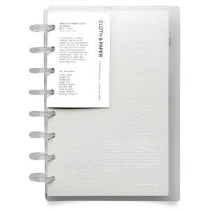 cloth & paper forma modular planner system – premium discbound half letter undated planner with clear discs, covers, dividers, today tab, stickers & inserts – customizable refillable planning organizer